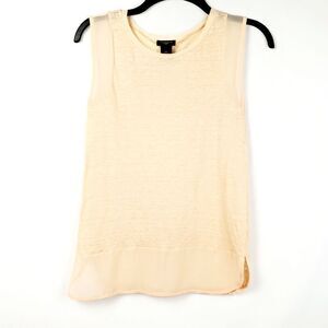 Ann Taylor Petite XS Pink Sleeveless Blouse Top